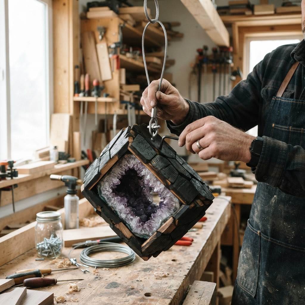 Tectonic Mosaic Geode Bird Feeder — step 4