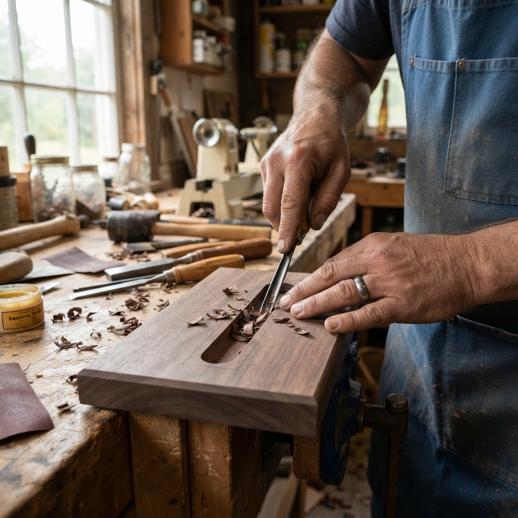 Vintage Patinated Copper Telegraph Key Seed Tapper — step 1
