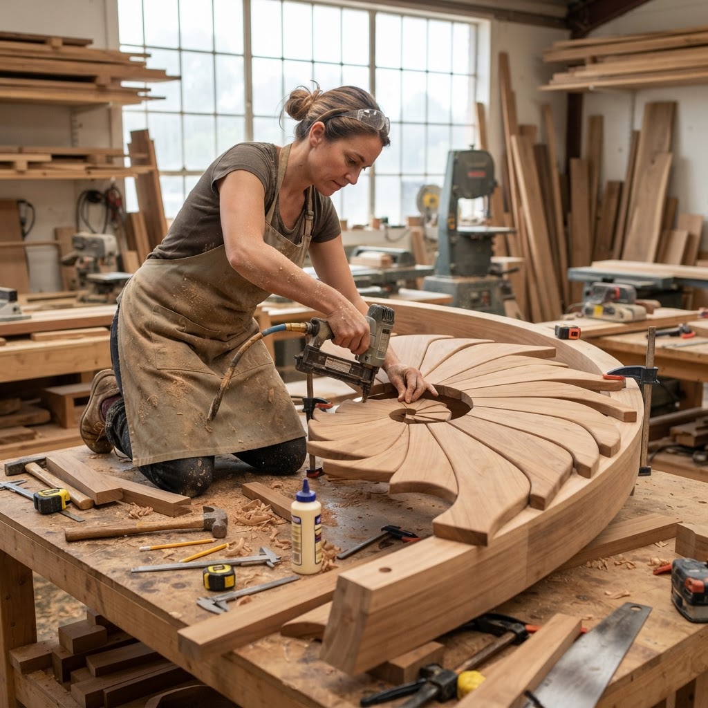Cascading Fibonacci Fern Treetop Canopy Lounge — step 2