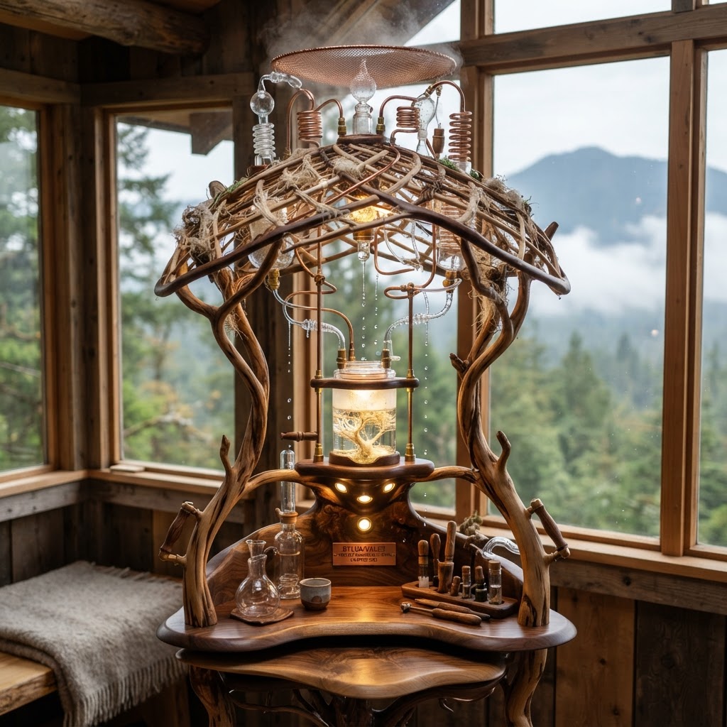 Bespoke Treetop Dendritic Mycelium-Infused Phyto-Gaseous Sap-Pulse Canopy Cloud-Sifting Hydration Valet