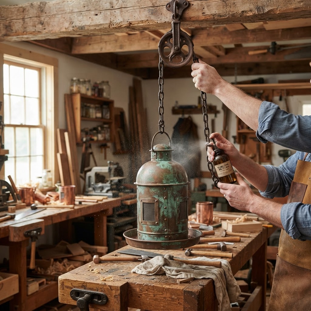 Vintage Patinated Copper Diving Bell Seed Chamber — step 4