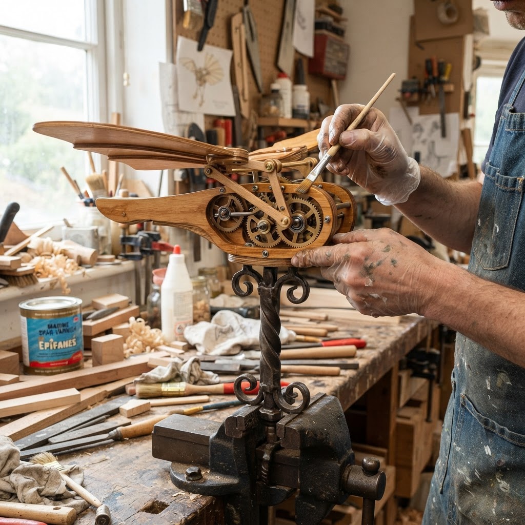 Clockwork Orinthopter Wing-Flapping Seed Dispenser — step 4