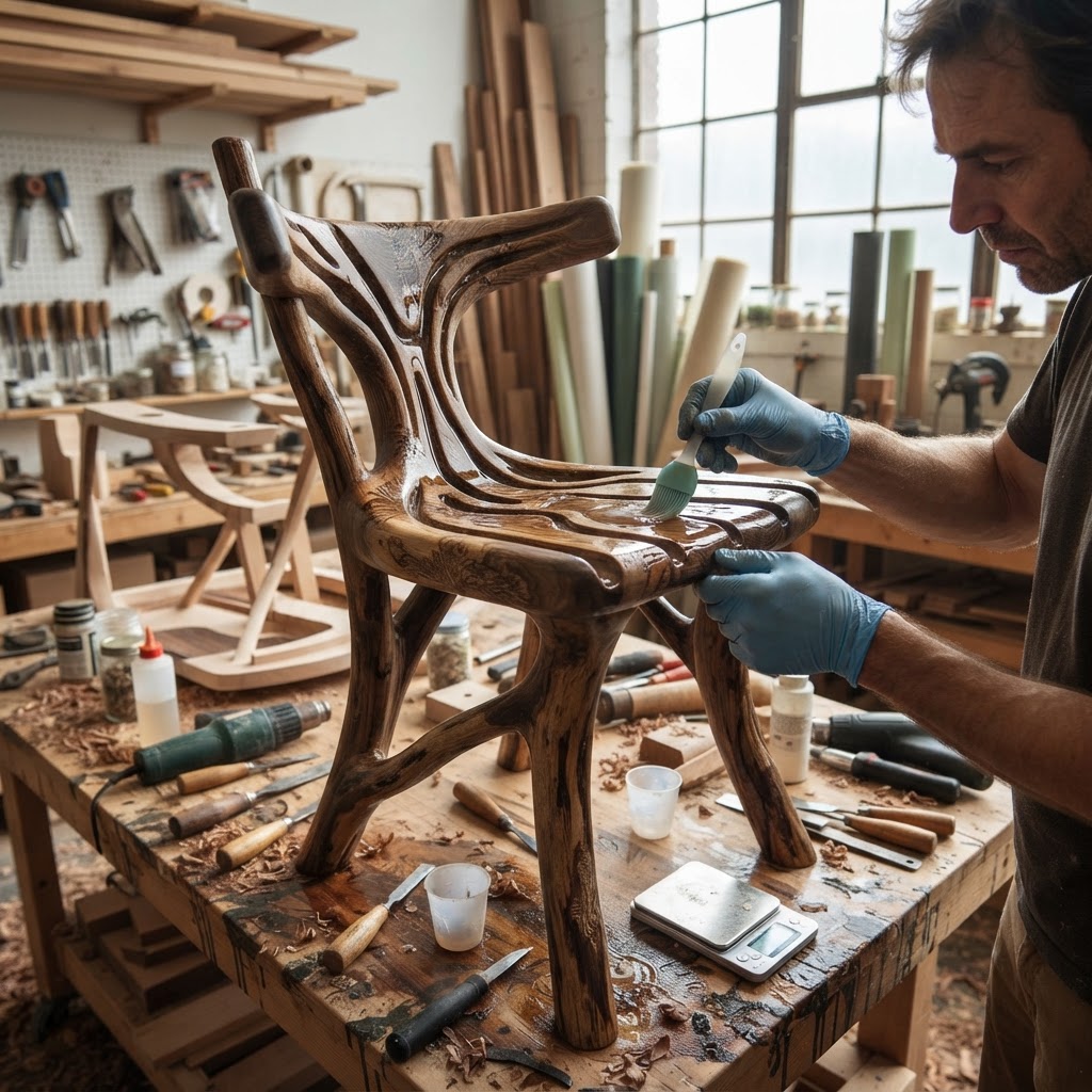 Bespoke Treetop Dendritic Mycelium-Infused Phyto-Baric Sap-Flow Canopy Dew-Harvesting Meditation Stool — step 3