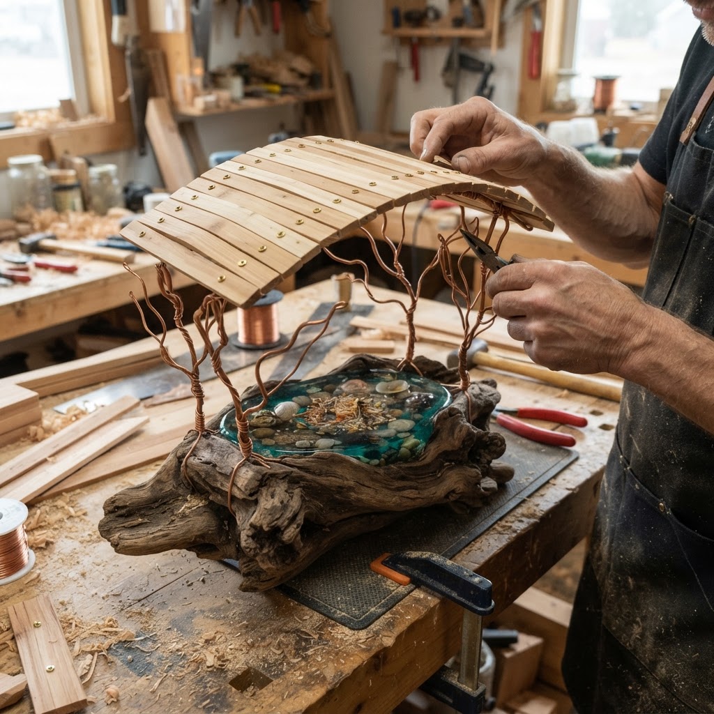 Tide-Pool Inspired Epoxy Resin Tide Basin Feeder — step 3