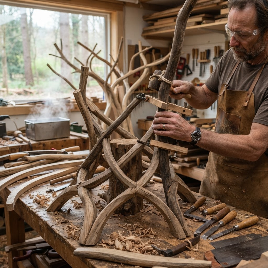 Bespoke Treetop Dendritic Mycelium-Infused Phyto-Symbiotic Canopy Sky-Lantern Pedestal — step 1