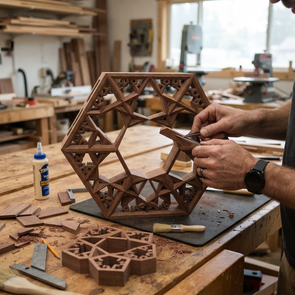 Geometric Fractal Kaleidoscope Bird Feeder — step 1