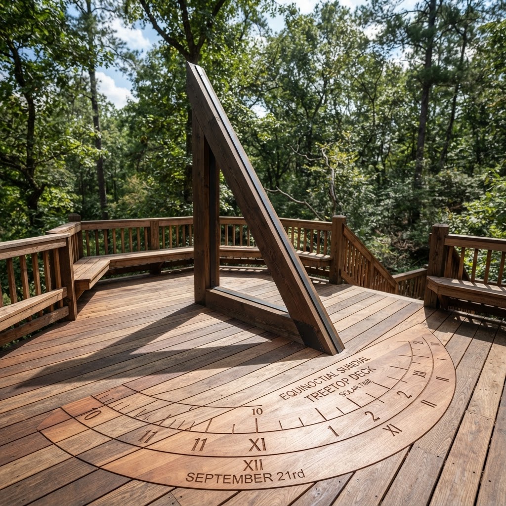 Equinoctial Shadow-Play Treetop Sundial Deck