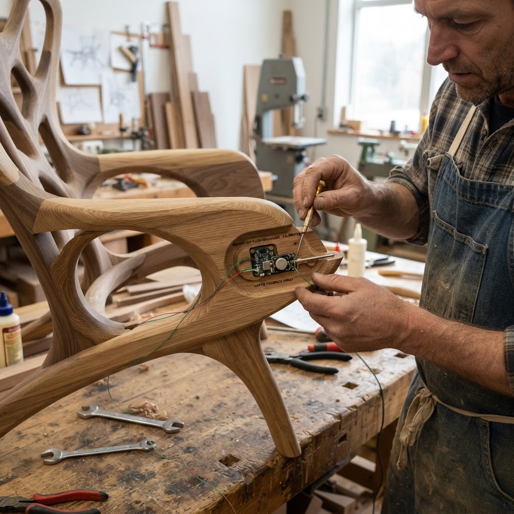 Bespoke Treetop Dendritic Mycelium-Infused Phyto-Diffractive Sap-Flow Canopy Heliotropic Observatory Chair — step 3