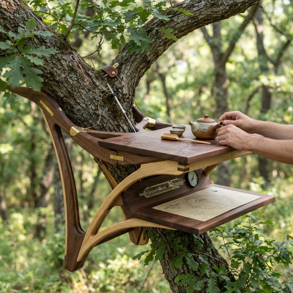 Bespoke Treetop Dendritic Mycelium-Infused Phyto-Gravimetric Sap-Flow Canopy Horizon-Mapping Tea Valet