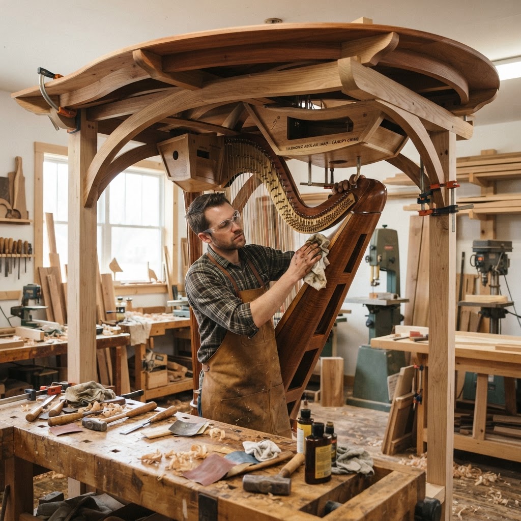 Harmonic Aeolian Harp Canopy Chime-Deck — step 4