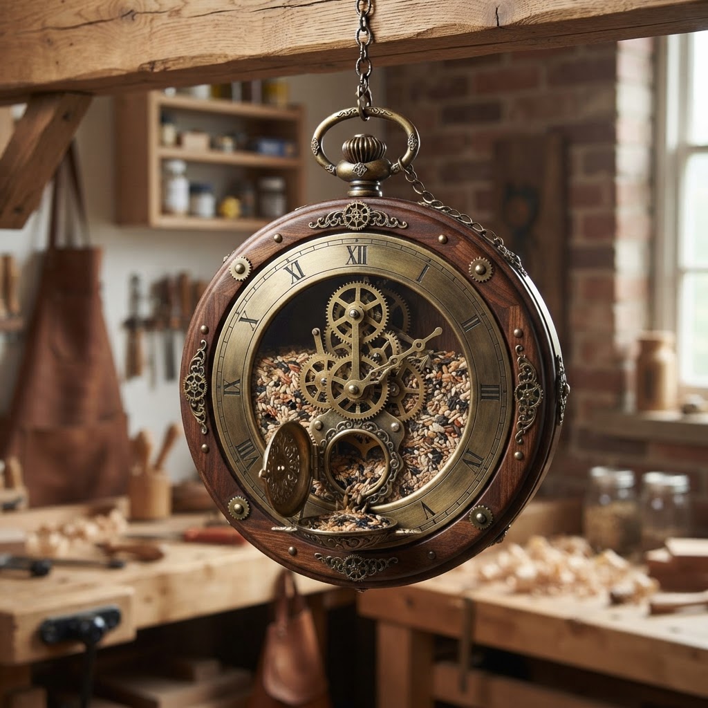 Steampunk Victorian Pocket Watch Seed Chamber