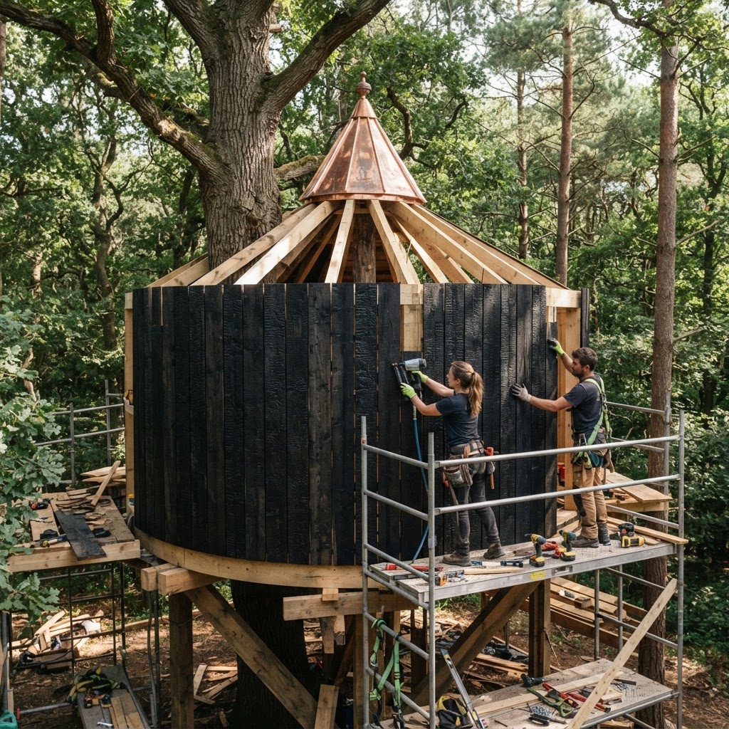 Bespoke Treetop Dendro-Chronological Ring-Study Rotunda — step 4