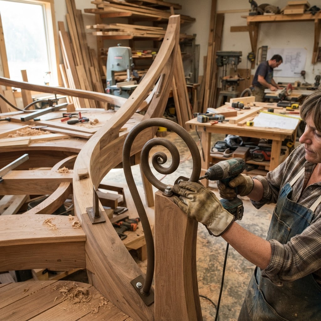 Cascading Fibonacci Fern Treetop Canopy Lounge — step 3