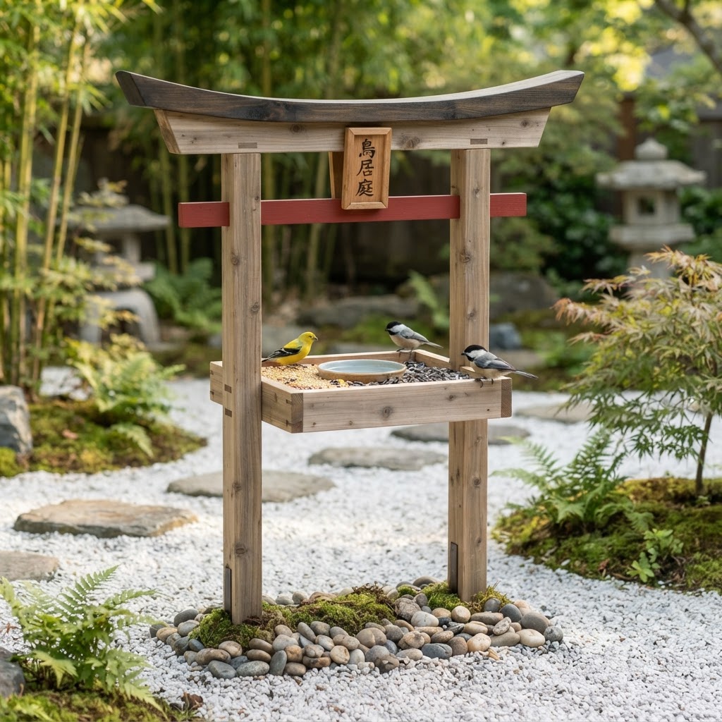 Zen Garden Torii Gate Bird Feeder