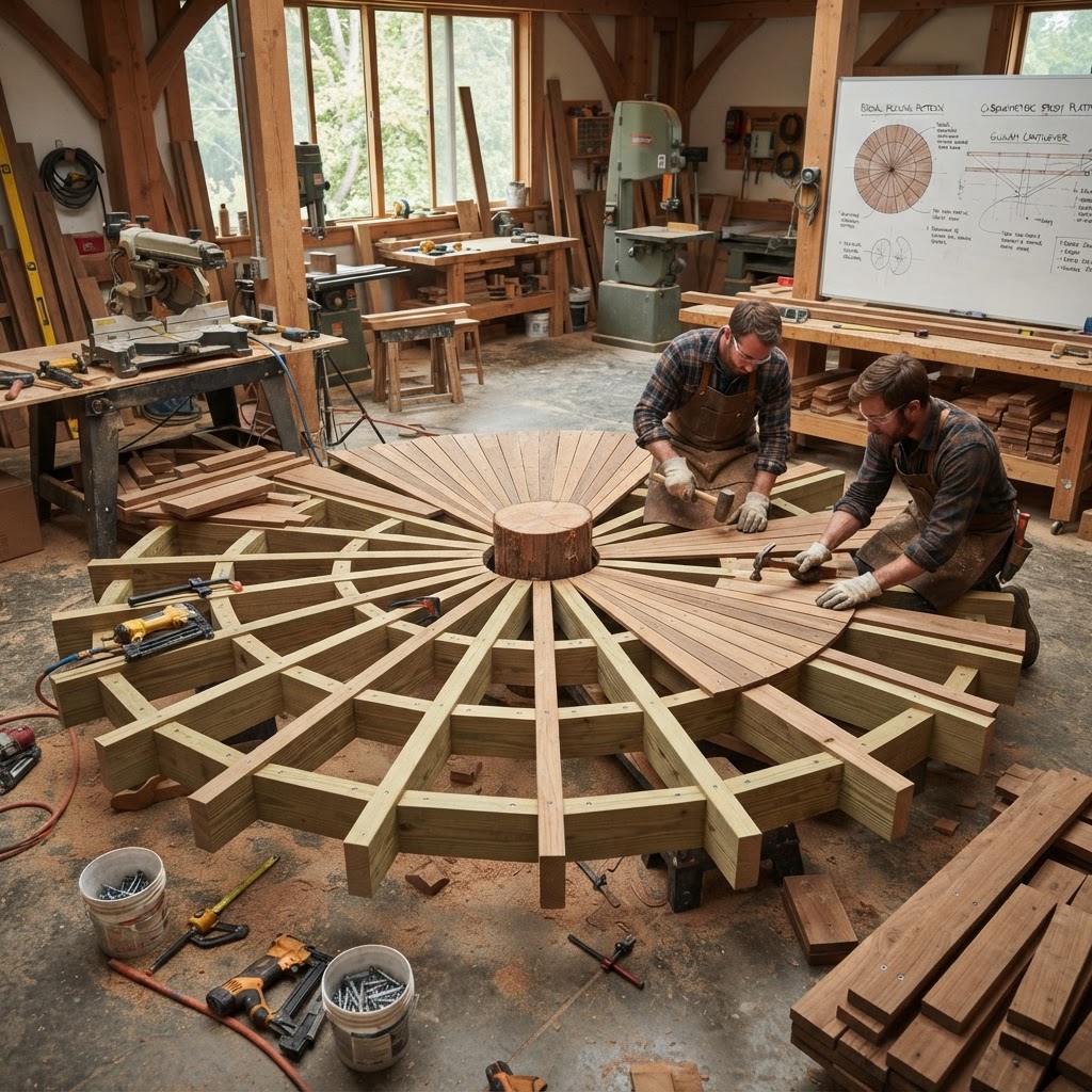 Bespoke Treetop Chronometric Shadow-Dial Study — step 1