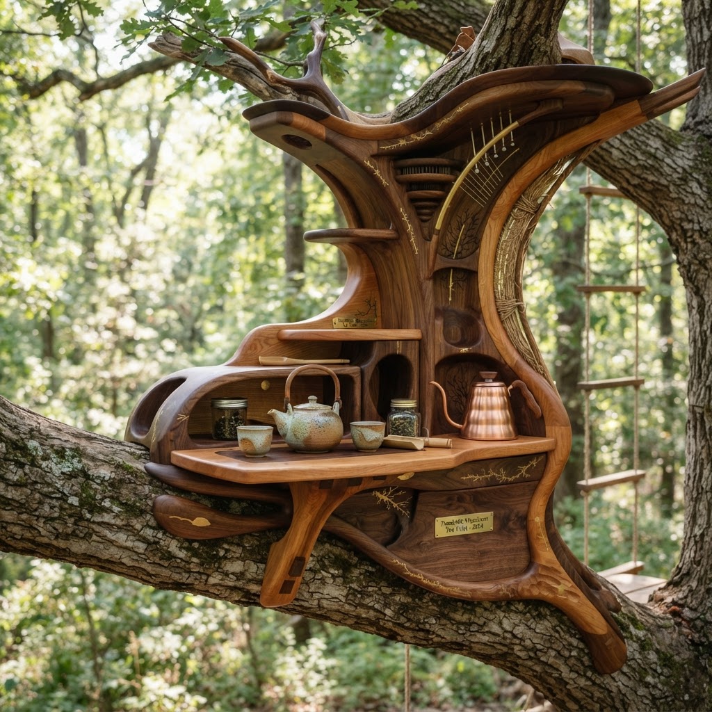 Bespoke Treetop Dendritic Mycelium-Infused Phyto-Oscillatory Sap-Flow Canopy Resonance-Crested Tea Valet