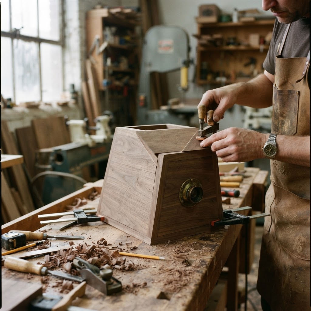 Vintage Patinated Copper Victorian Camera Obscura Seed Projector — step 1