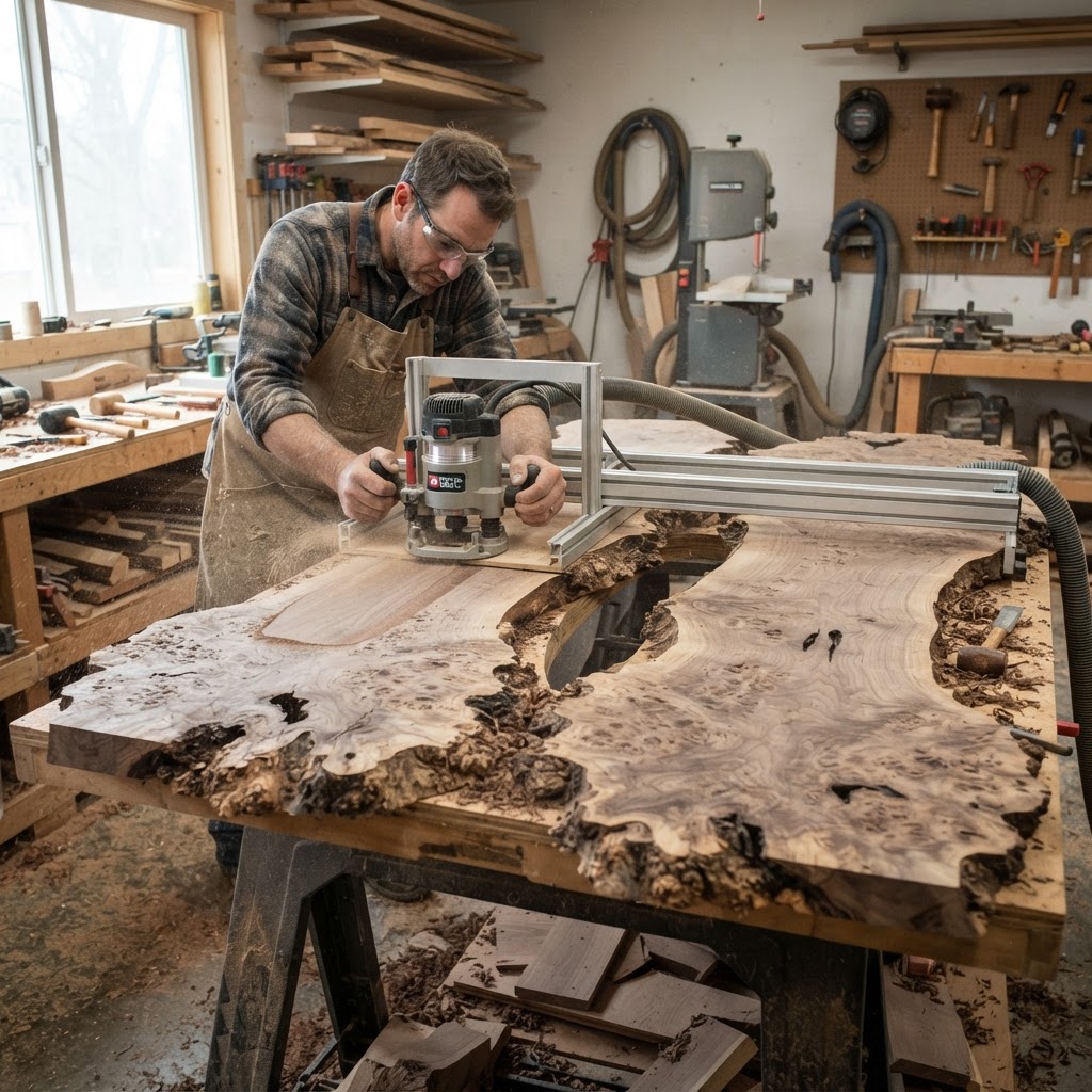 Crystalline Resin-River Treetop Breakfast Nook — step 1