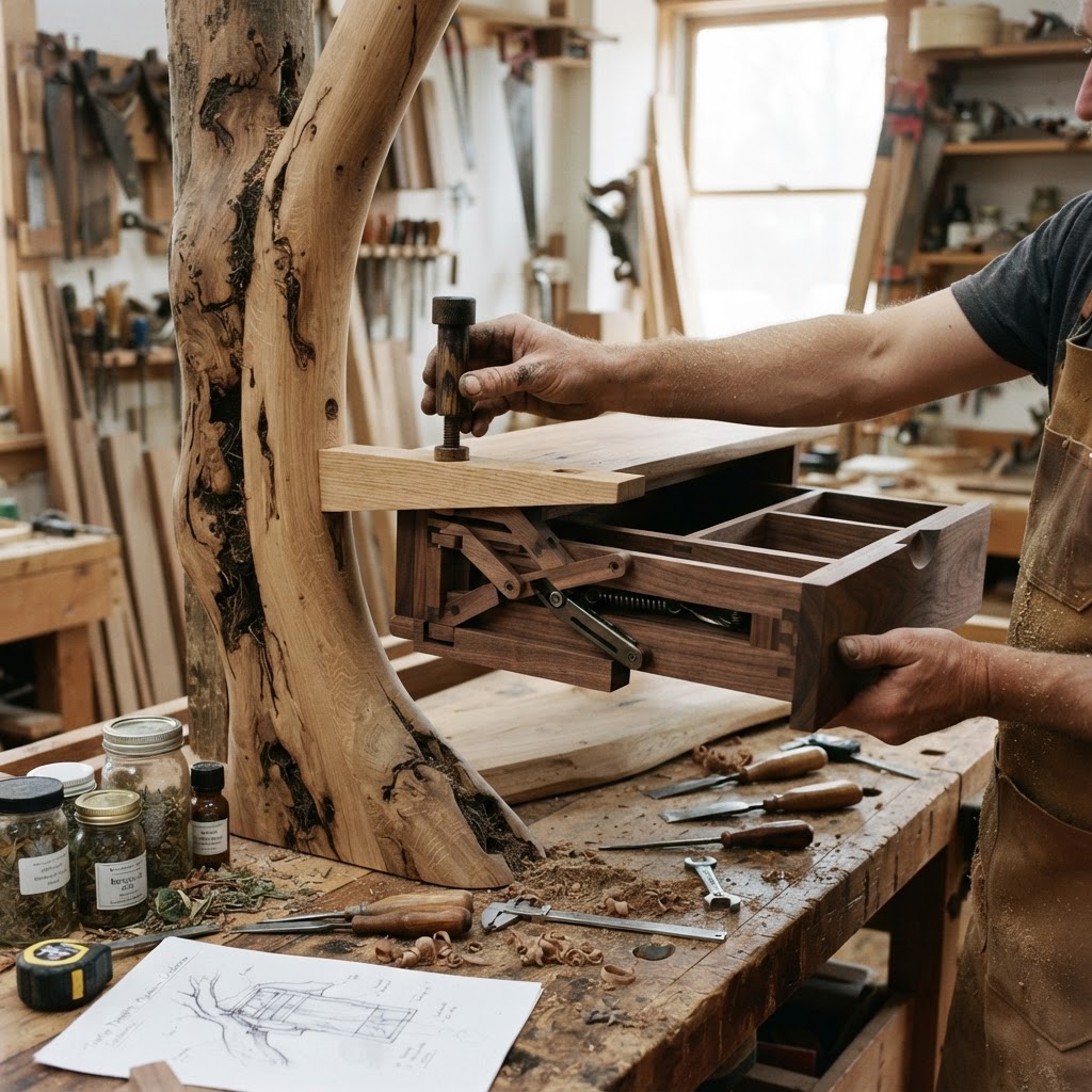 Bespoke Treetop Dendritic Mycelium-Infused Phyto-Porous Sap-Flow Canopy Mist-Capturing Tea Credenza — step 3
