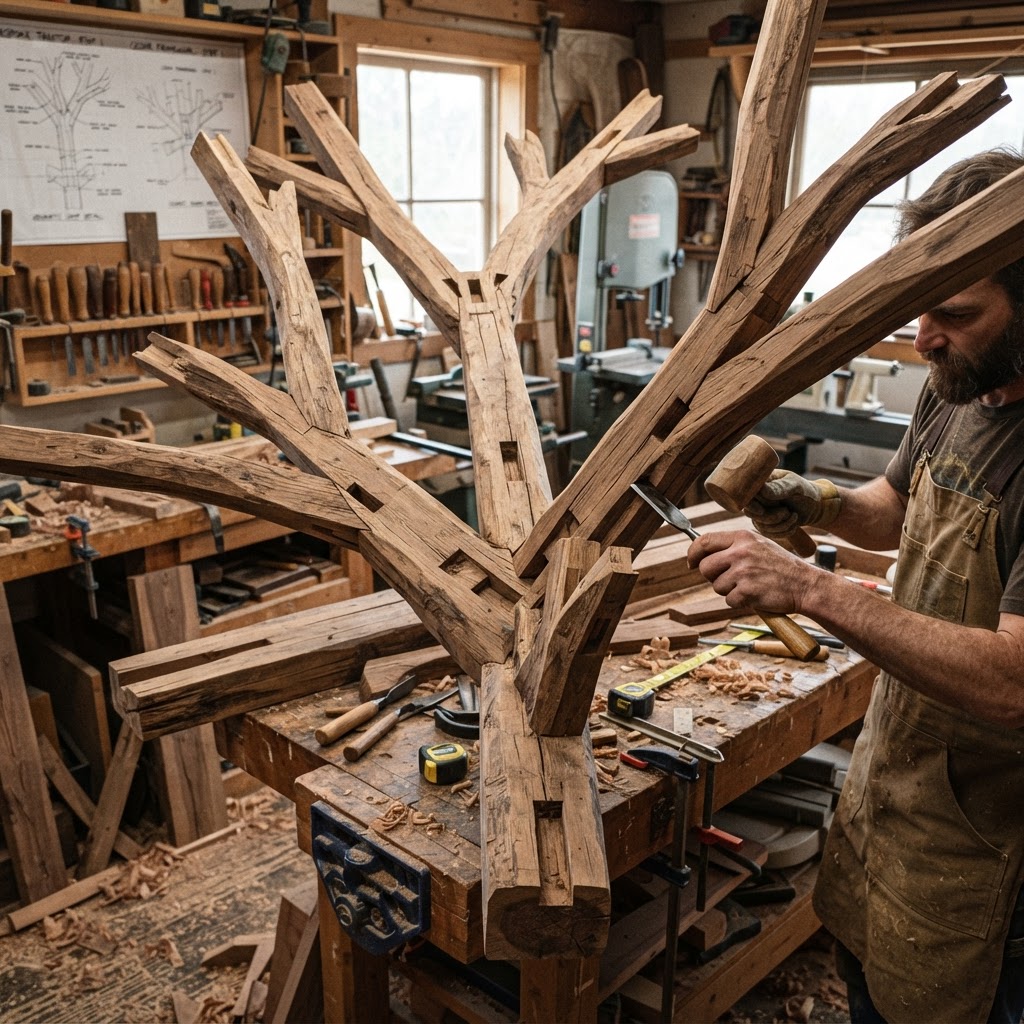 Bespoke Treetop Dendritic Mycelium-Infused Phyto-Gaseous Sap-Pulse Canopy Cloud-Sifting Hydration Valet — step 1
