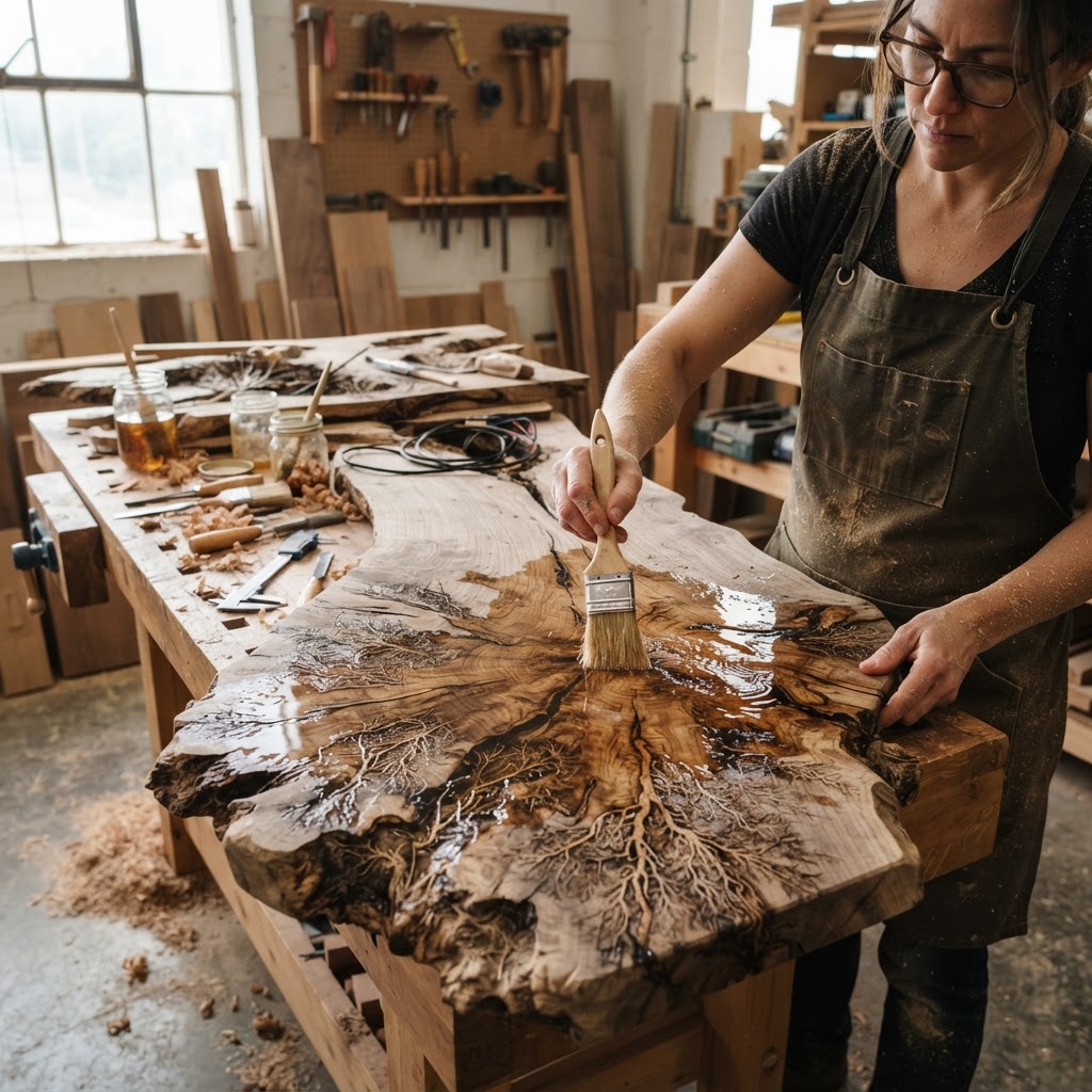 Bespoke Treetop Dendritic Mycelium-Infused Phyto-Sonic Sap-Flow Canopy Resonance-Chime Desk — step 4