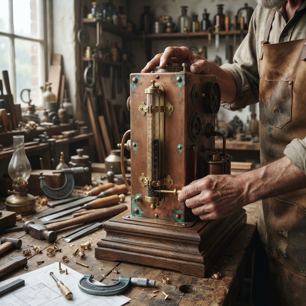Vintage Patinated Copper Victorian Telegraphic Ebullioscope Seed Boiling-Point-Gauge — step 2