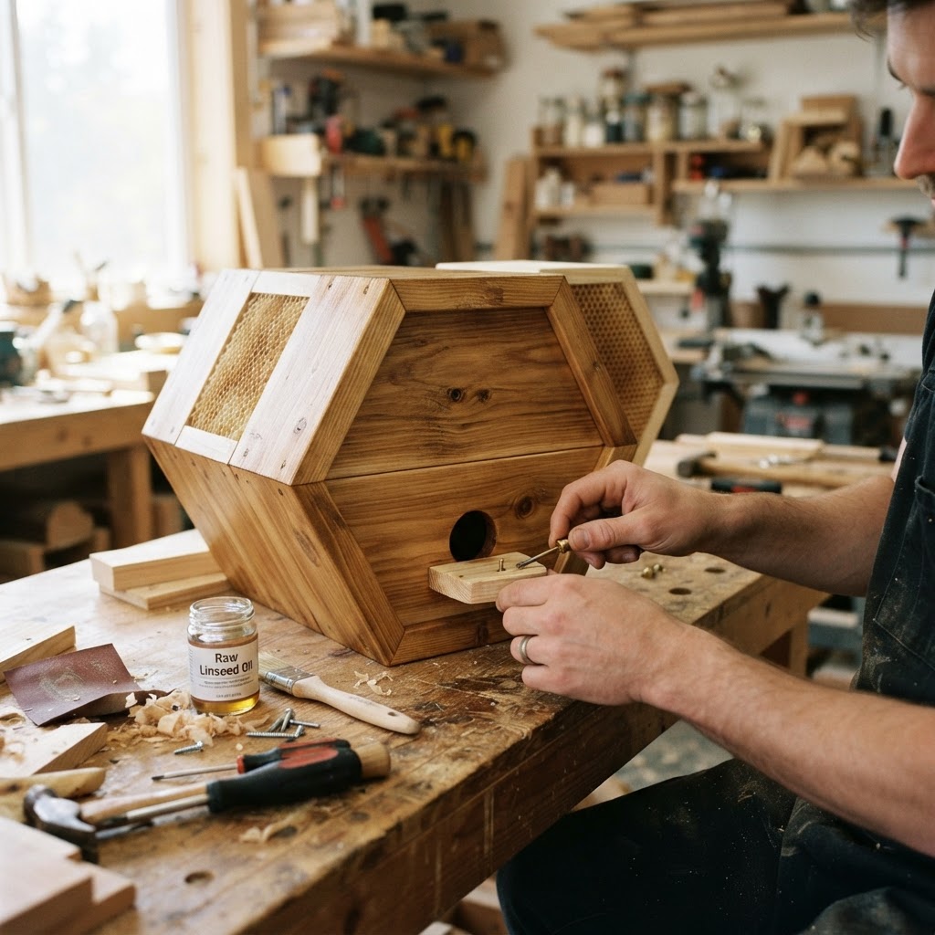 Hexagonal Apiary-Style Honeycomb Seed Hive — step 4