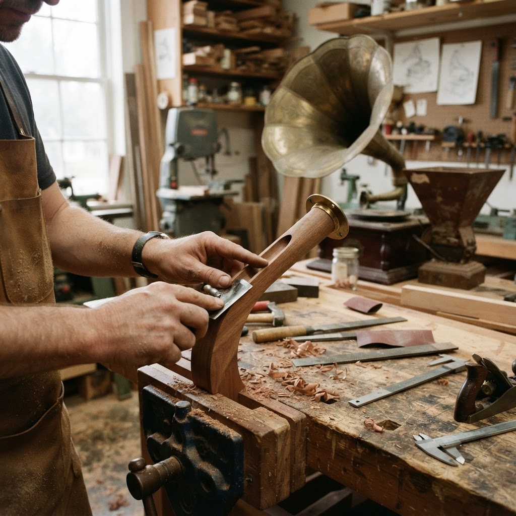 Vintage Phonograph Horn Seed Projector — step 2