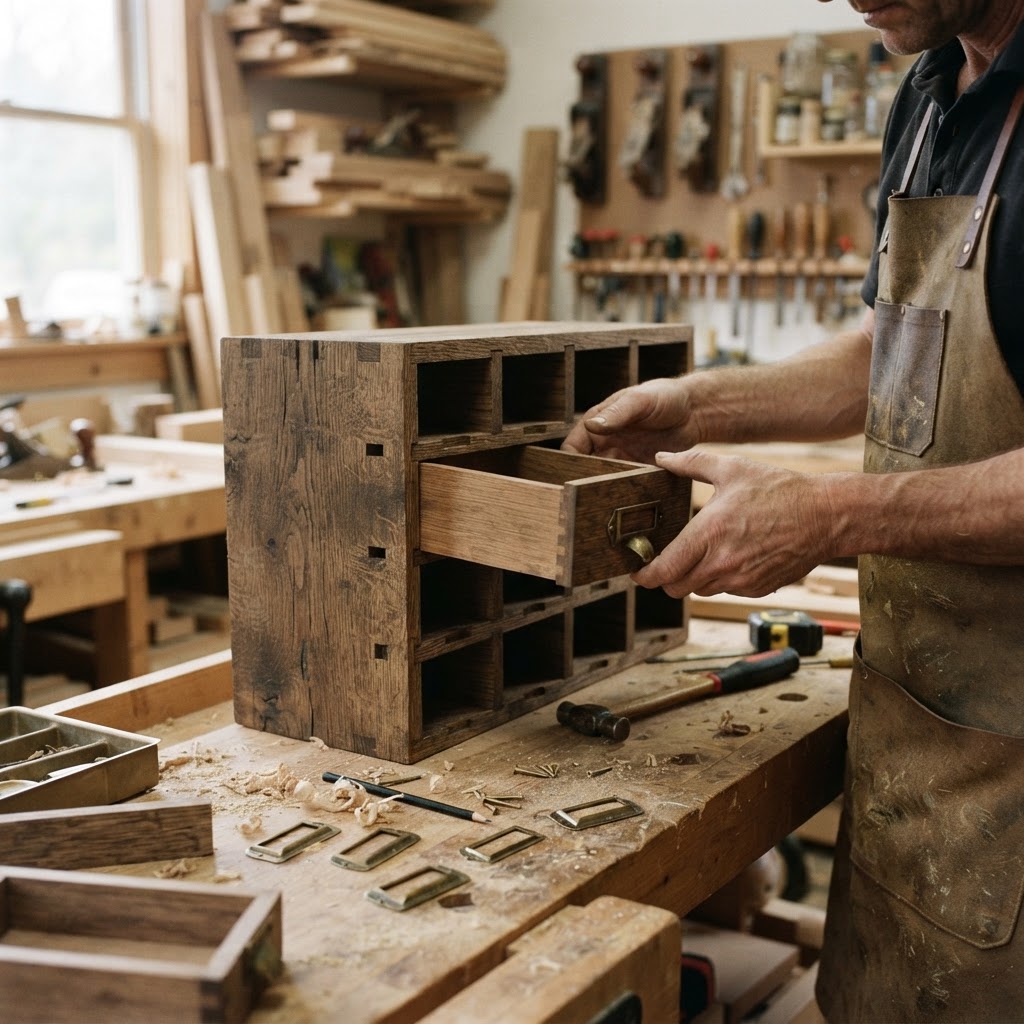Rustic Apothecary Drawer Seed Dispenser — step 2