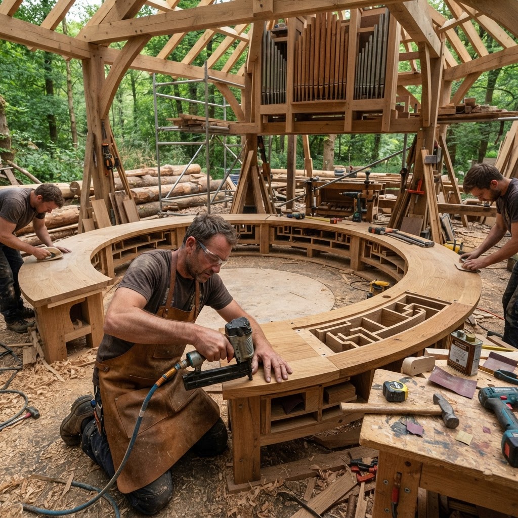 Bespoke Treetop Pneumatic Organ Wind-Pipe Pavilion — step 4