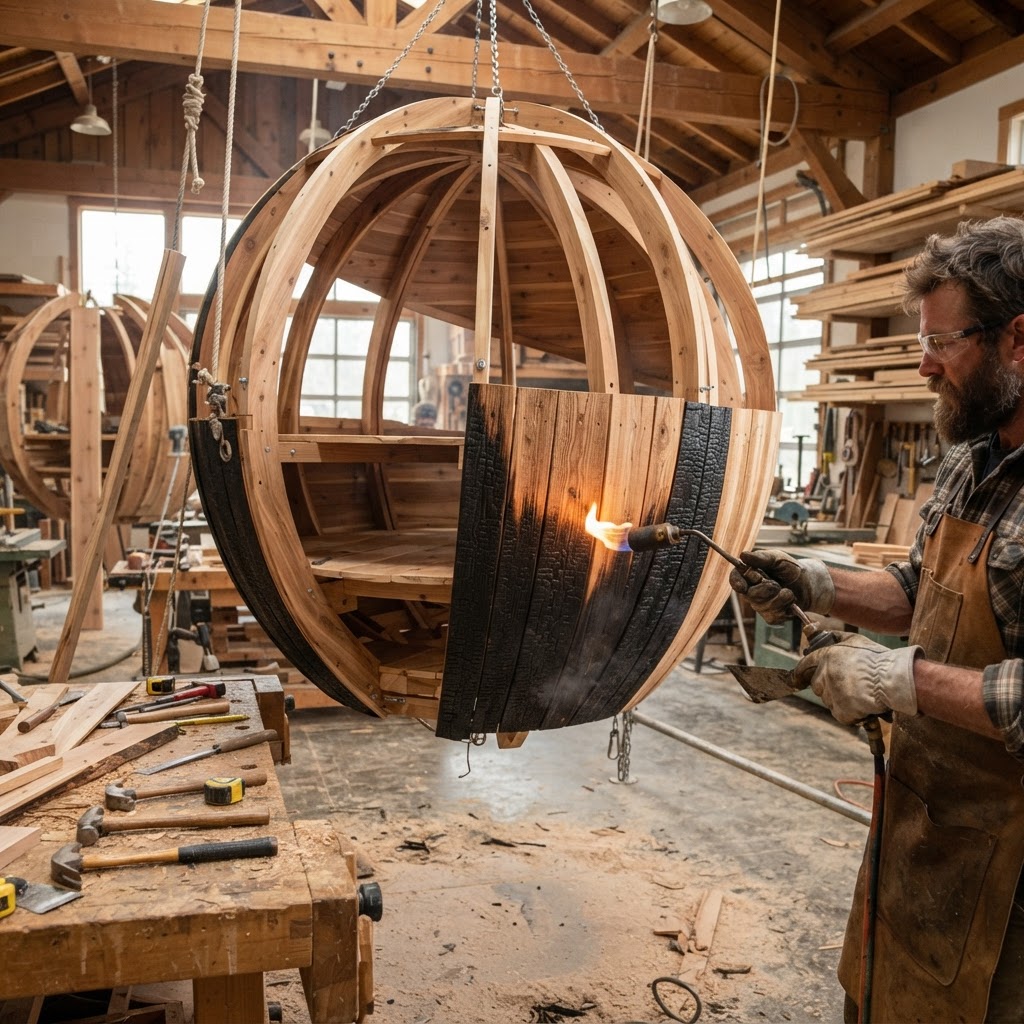 Suspended Cedar Stargazer Nest — step 3