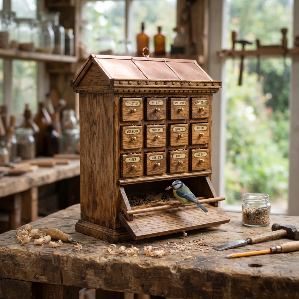 Victorian Miniature Apothecary Seed Cabinet
