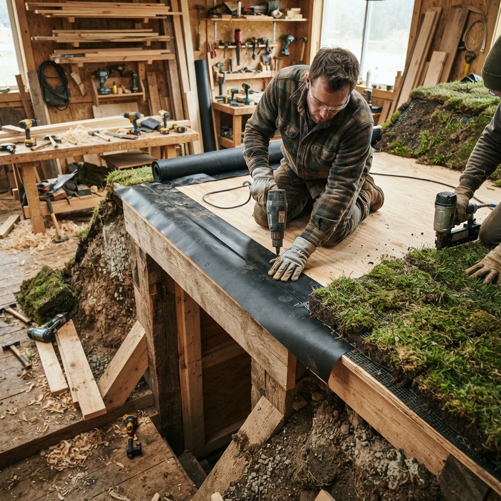 Subterranean Root-Cellar Inspired Earth-Sheltered Seed Bunker — step 2