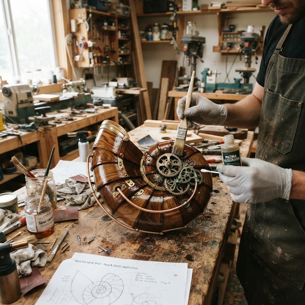 Steampunk Nautilus Spiral Shell Seed Chamber — step 4