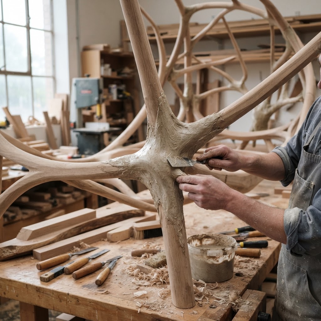 Bespoke Treetop Dendritic Mycelium-Infused Sculptural Stargazing Daybed — step 2
