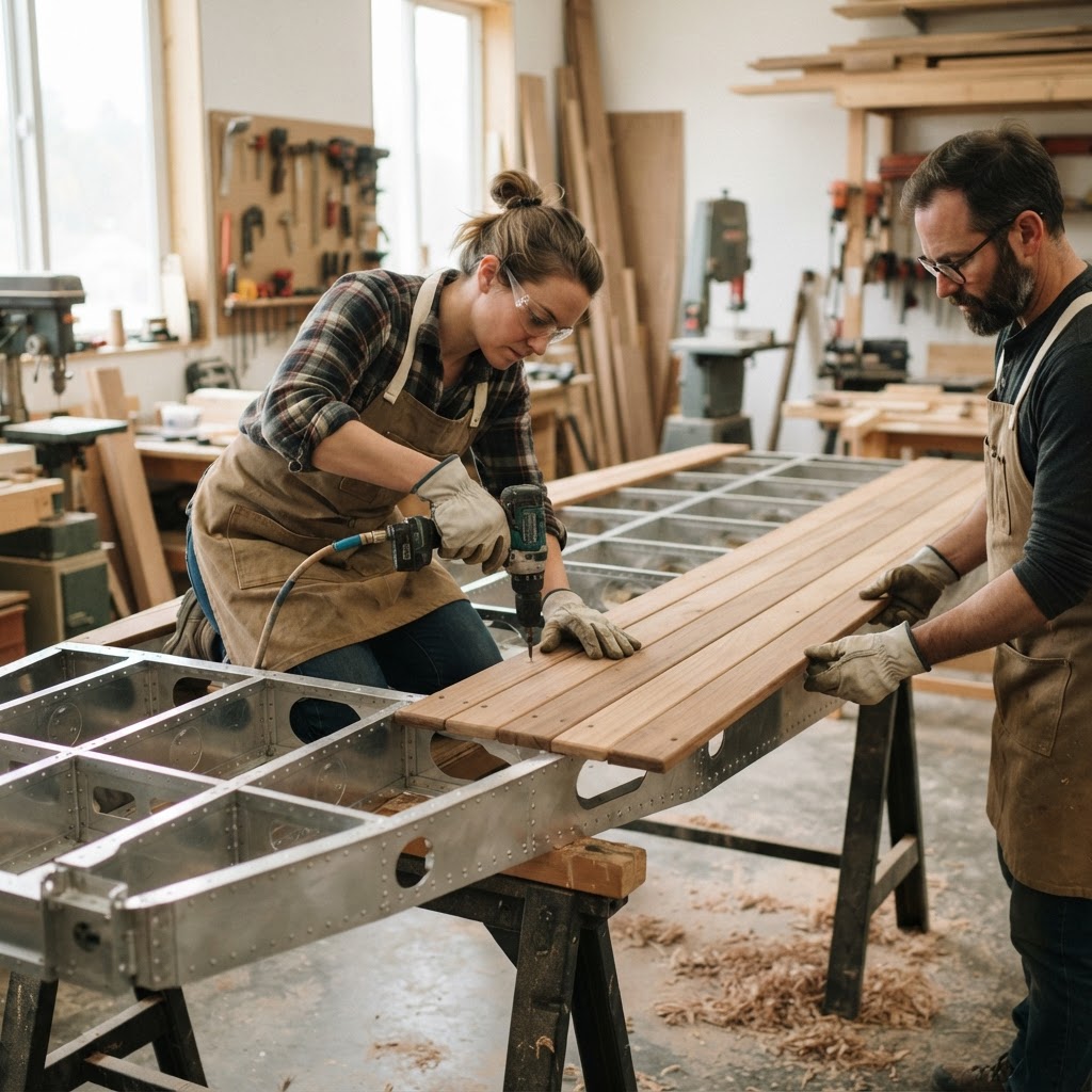 Equilibrium Counter-Weighted Treetop Teeter-Deck — step 2