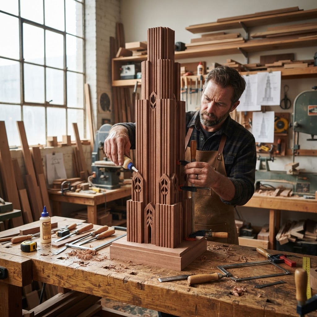 Art Deco Skyscraper Seed Spire — step 1