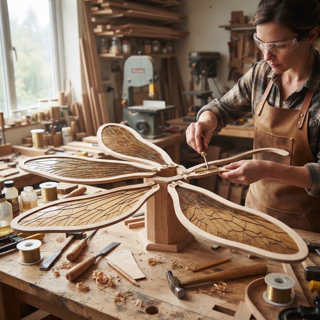 Art Nouveau Dragonfly Wing Seed Pavilion — step 2