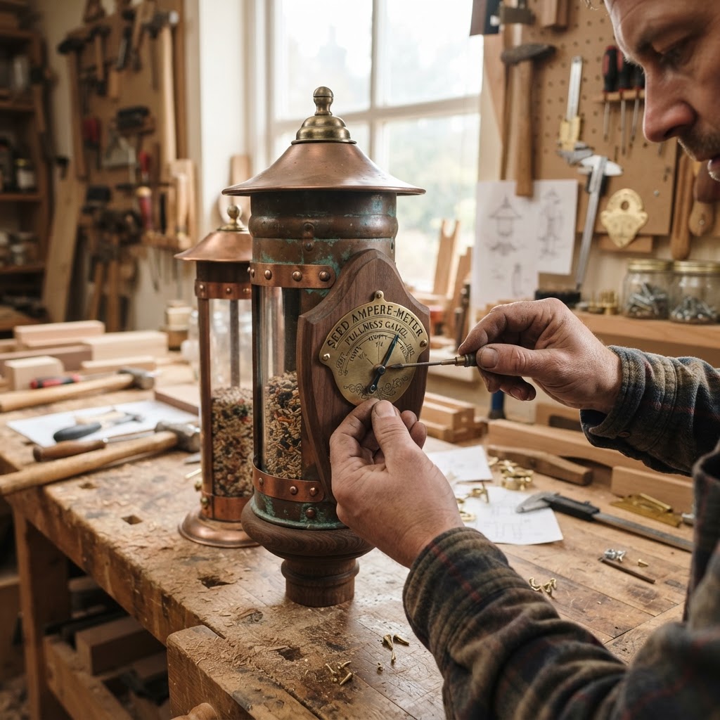 Vintage Patinated Copper Victorian Galvanometer Seed Ampere-Meter — step 3
