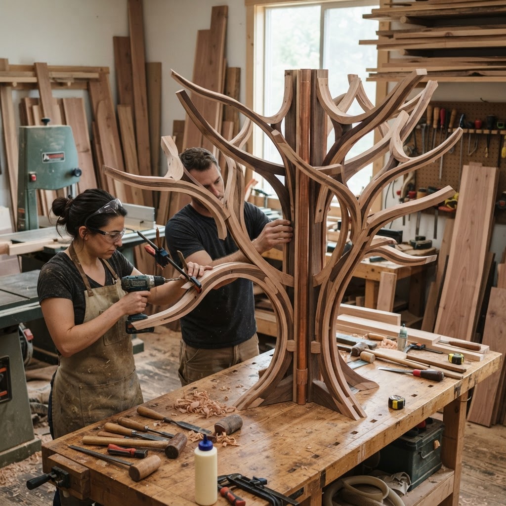 Bespoke Treetop Dendritic Mycelium-Infused Phyto-Ionic Sap-Pulse Canopy Cloud-Condenser Valet — step 1
