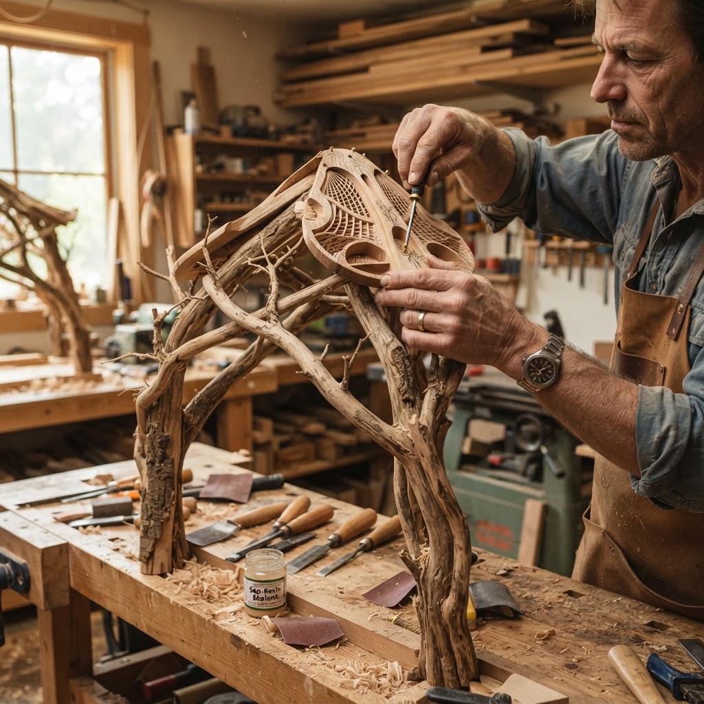 Bespoke Treetop Dendritic Mycelium-Infused Phyto-Vibratory Sap-Flow Canopy Zephyr-Resonance Music Stand — step 4