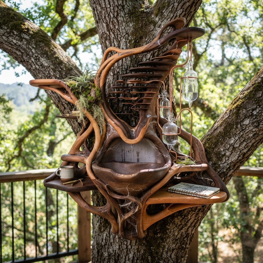 Bespoke Treetop Dendritic Mycelium-Infused Phyto-Gaseous Sap-Pulse Canopy Cloud-Sifting Hydration Valet