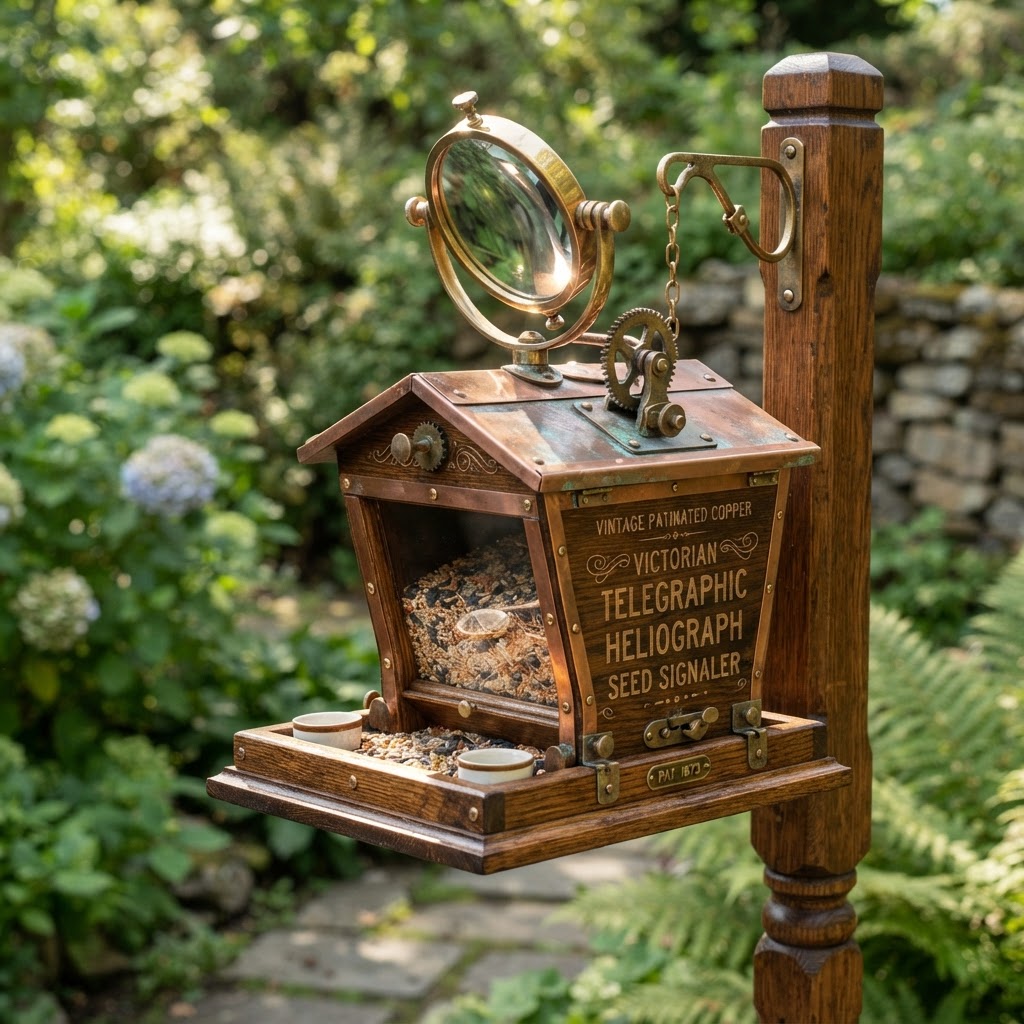 Vintage Patinated Copper Victorian Telegraphic Heliograph Seed Signaler