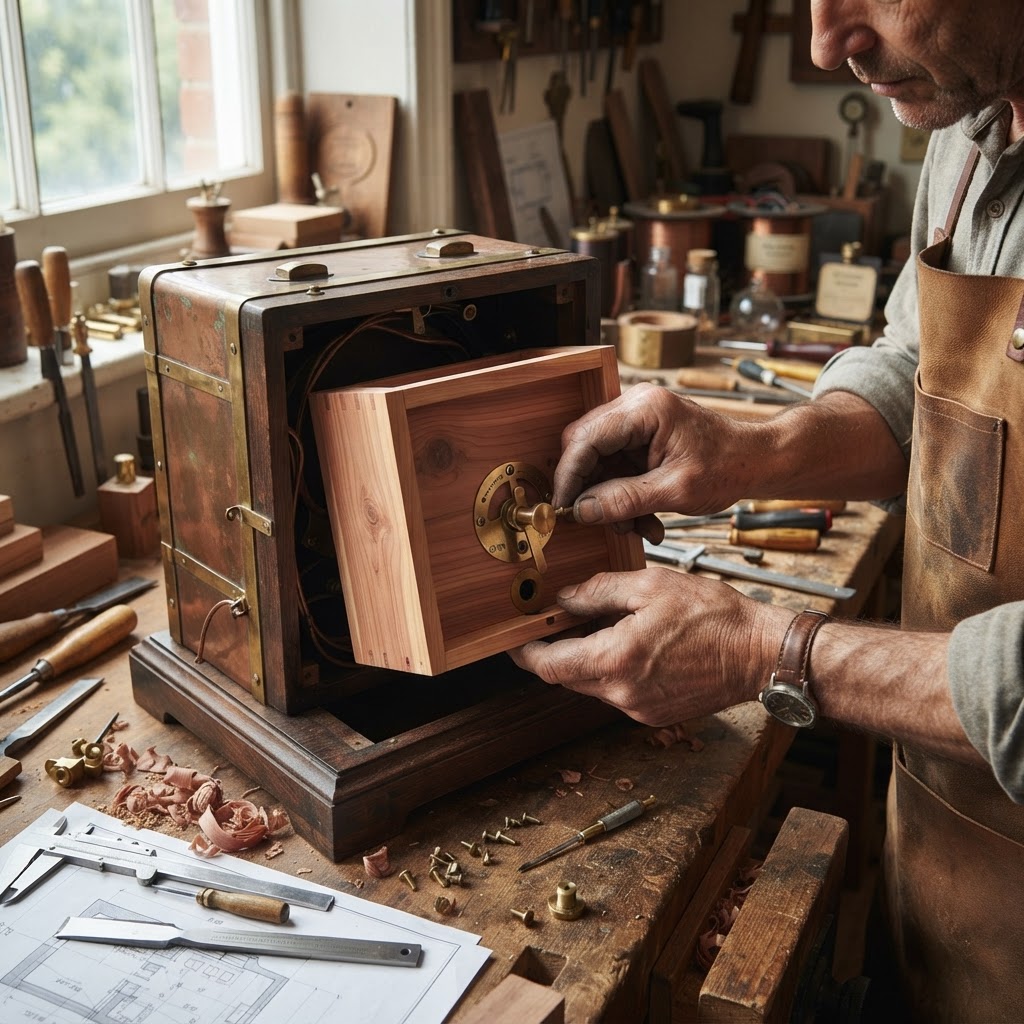 Vintage Patinated Copper Victorian Telegraphic Induction Astatic Galvanometer Seed Magnetometer — step 2