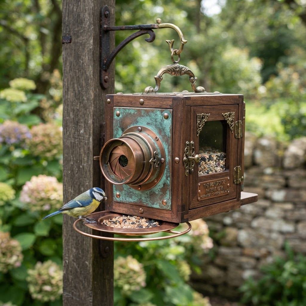 Vintage Patinated Copper Victorian Camera Obscura Seed Reflector