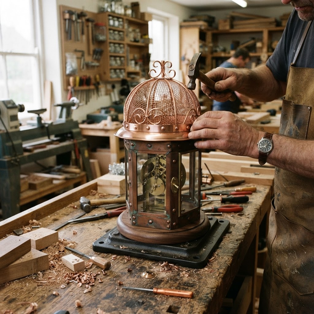 Vintage Patinated Copper Victorian Marine Chronometer Seed Timer — step 4