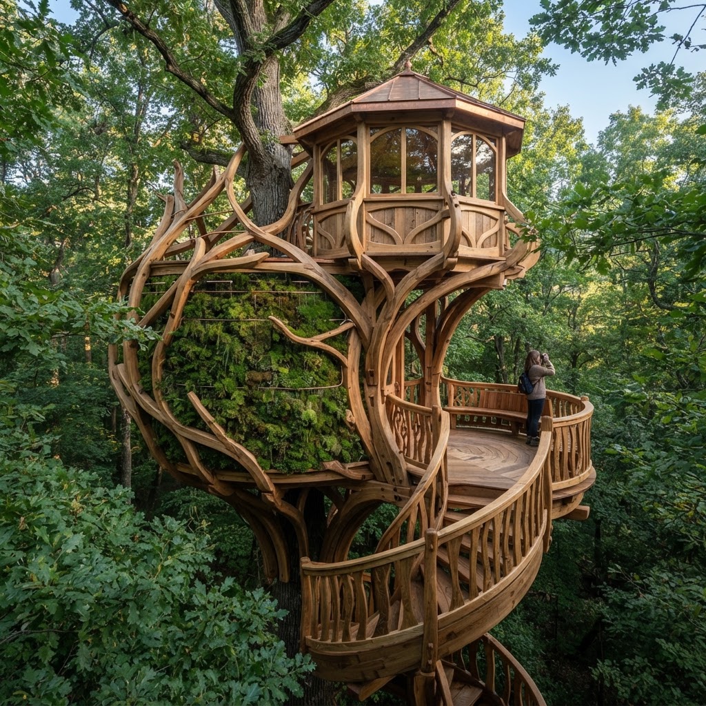 Bespoke Treetop Dendritic Mycelial Phyto-Atmospheric Dew-Collector Observatory