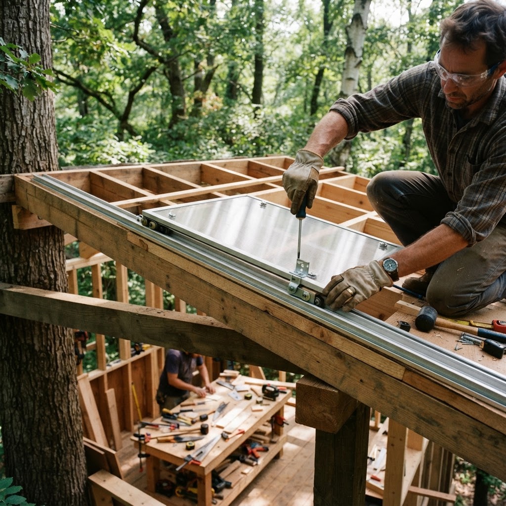 Bespoke Treetop Cyanotype Sunlight Exposure Studio — step 2