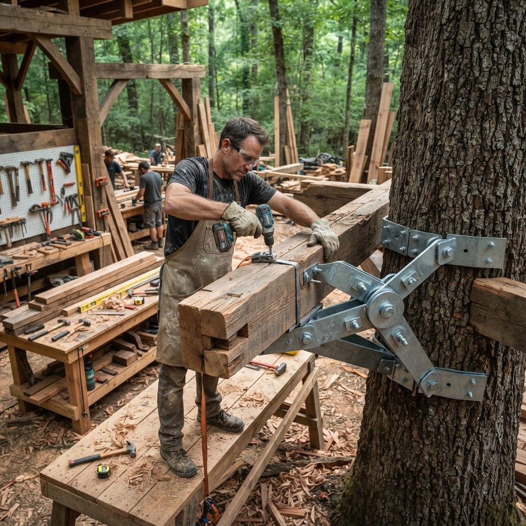 Bespoke Treetop Dendritic Bioluminescent Mycelial Spore-Map Chamber — step 1