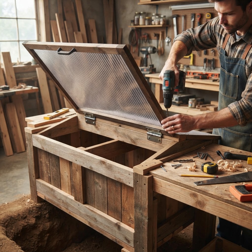 Subterranean Root-Cellar Inspired Vegetable Crate Feeder — step 3